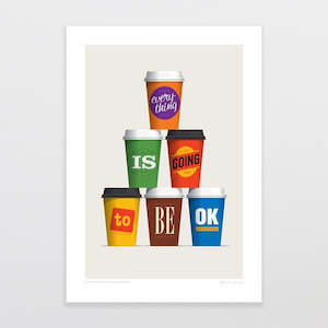 Clearance: Caffeination Affirmation - A3 / Unframed