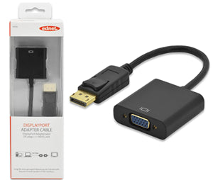Cables Monitor Video: Ednet DisplayPort (M) to VGA (F) Adapter Cable