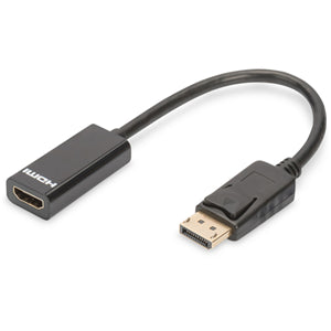 Cables Monitor Video: Ednet DisplayPort v1.2 (M) to HDMI Type A (F) 0.15m Adapter Cable