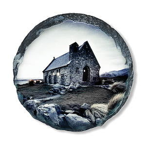 Creative Gifts Ideas: Round Slate Photo Coaster