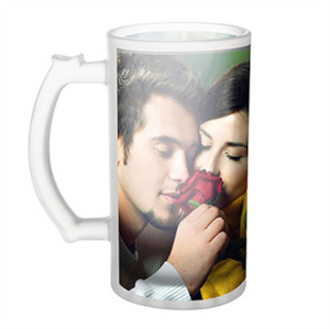 Custom Printed Drinkware: 16oz FROSTED GLASS BEER MUG