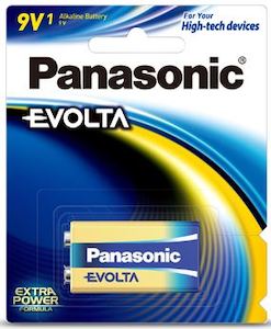 Batteries: Panasonic Evolta 9V Alkaline Battery 1 Pack
