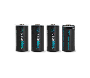 Digital Camera Accessories: Pale Blue CR123A lithium rechargeable 4pk - USB-C