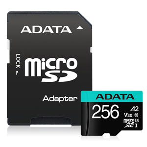 Memory Cards And Usb Memory Cards: ADATA Premier Pro microSDXC UHS-I U3 A2 V30 Card with Adapter 256GB