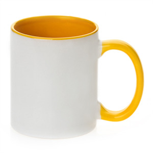 11oz INNER COLOURED MUG YELLOW