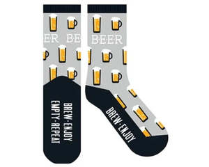 Socks: SOCK FF BEER BRW ENJY EMPTY RPT