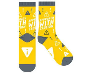 Socks: SOCK FF GLOW APPROACH WITH CAUTION
