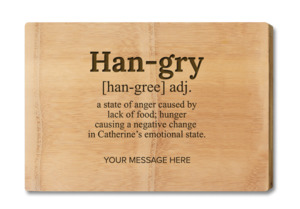 Chopping Board - Premium - Hangry With Name
