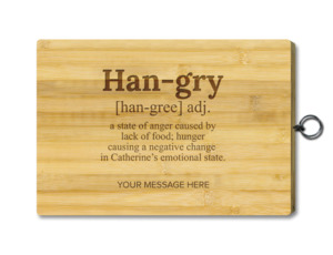 Chopping Boards: Chopping Board - Standard - Hangry With Name