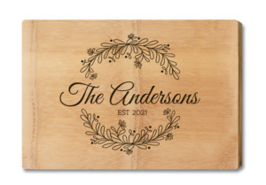 Chopping Boards: Chopping Board - Premium - Wreath Family