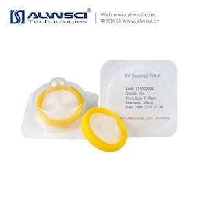 Cell Culture: ALWSCI Labfil Sterile 13mm Nylon Syringe filter 0.22um with outer ring C0000524 (100 units)