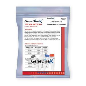 Electrophoresis And Related: 100mM dNTP -  Set 4 X 250ul DN001-0250