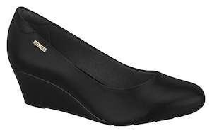 Business Manual: Beira Rio 7324.100 Women Fashion Wedge Round Toe Shoe Comfort Business in Black