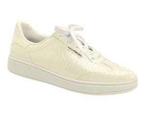 White Sneaker: Piccadilly Essential White Sneaker - Croco White (Ref 985009-07)