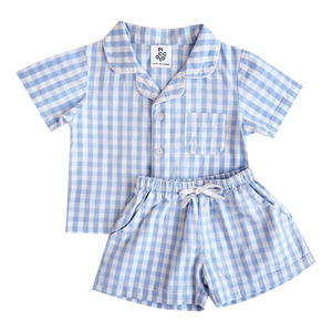 Best Selling: Summer Pyjama Set - Riviera Blue Gingham