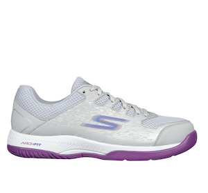 Skechers Viper Court Pickleball Shoe - Grey/Purple - Women's
