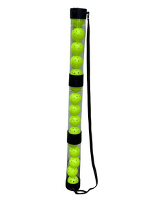 Pickleball Ball Carry Tube – 15 Ball Holder with Shoulder Strap