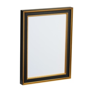 Black Frames - The Framers Guild: Medium Ornate Shiny Black With Shiny Gold Highlights