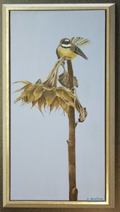 Original Painting The Demise Of A Sunflower By Joy Boston