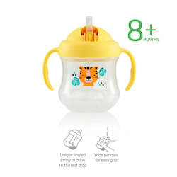 Bottle Feeding: Mag Mag Straw Cup - Matte Yellow Tiger