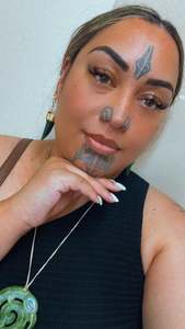 18k gold plated Pounamu mako straight down drop