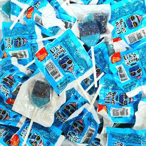 Blue: Lik-a-Brush Blue Raspberry Lollipop (Bag of 5)