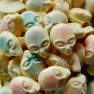 White: Filled White Choc Aliens