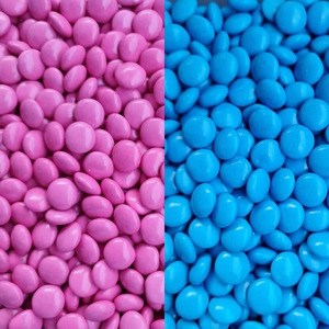 Seconds: Blue & Pink Choc Button Mix - Clearance