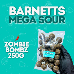 Seconds: Barnetts Mega Sours - Zombie Bombz 250g - Clearance