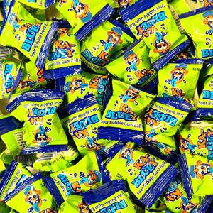 Throwback Lollies: Ka-Bluey Sour Bubble Gum Balls (Bag of 5)