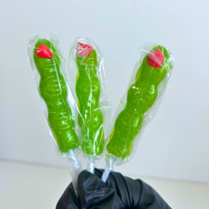 Zombie Finger Lollipops - Sour Apple (4 pack)