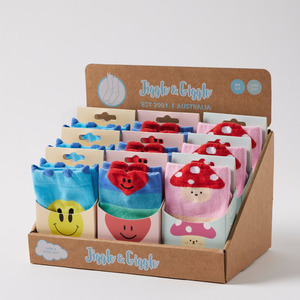 Jiggle & Giggle Grippy Fun Socks CDU 12pcs/3 Asst