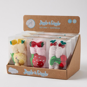 Jiggle & Giggle Kids Spa Headband & Hair Clip CDU 12pcs/3 Asst