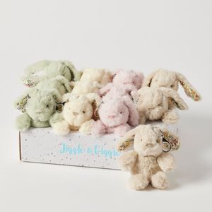Products: Jiggle & Giggle Floral Bunny Keychain CDU 12pcs/4 Asst