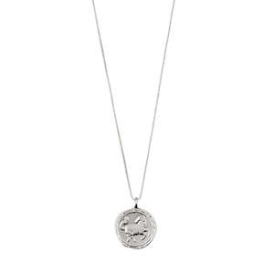 Zodiac: Aries Zodiac Sign Necklace - Silver Plated - Crystal