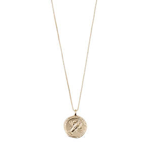Zodiac: Cancer Zodiac Sign Necklace - Gold Plated - Crystal