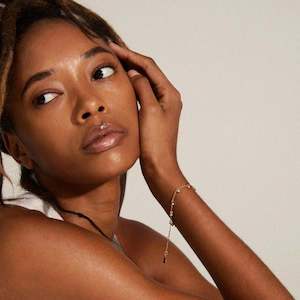 Gold Jewellery: Maja Crystal Multi Drops Bracelet - Gold Plated