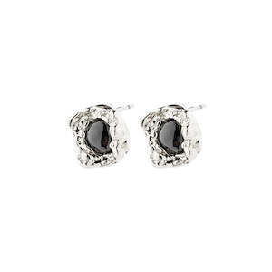 Ryper Earrings - Silver Plated - Black