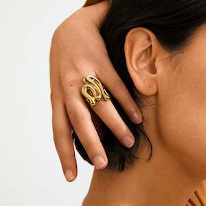 Adriel Recycled Ring - Gold Plated