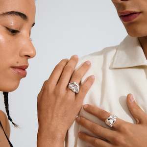 Rings 1: Unfold Recycled Ring - Silver Plated