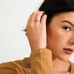 Lulu Recycled Crystal Ring - Gold Plated