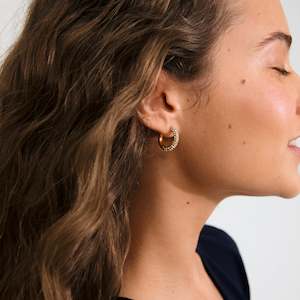 Tatum Recycled Crystal Earrings - Gold Plated