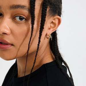 Nevaeh Recycled Crystal Earrings - Gold Plated