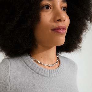 Silver Plated Necklaces: Harrison Recycled Necklace - Silver Plated