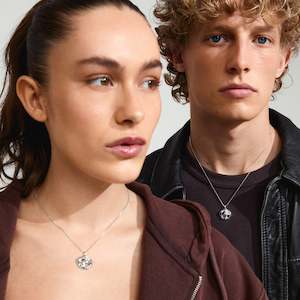 Silver Plated Necklaces: Luca Recycled Necklace - Silver Plated