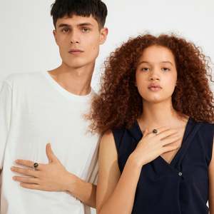 Sense Ring - Silver Plated/Agate