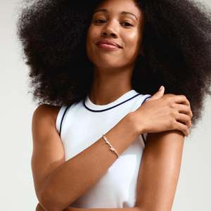 Sloan Recycled Bracelet - Silver Plated - White