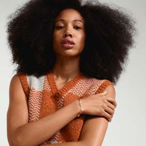 Sloan Recycled Bracelet - Gold Plated - White