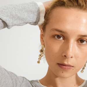 Gold Plated Earrings: Sparkle Earrings - Gold Plated
