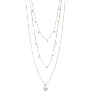 Silver Jewellery: Chayenne Recycled Crystal Necklace - Silver Plated
